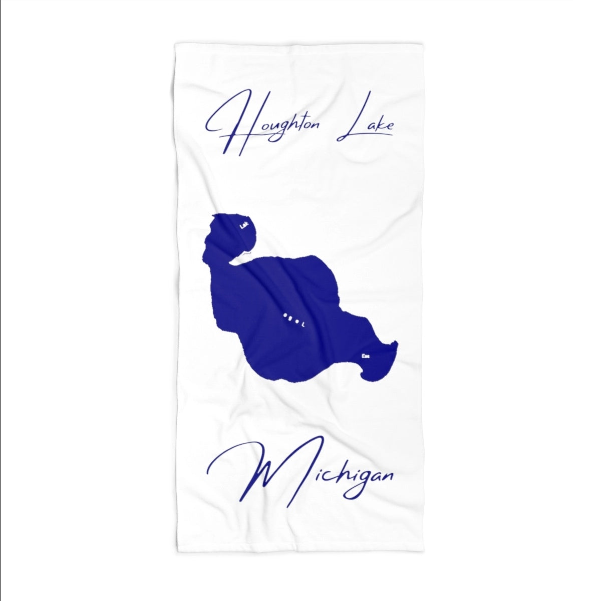 Michigan Houghton Lake Beach Towel front position view from front 36 x 72.webp