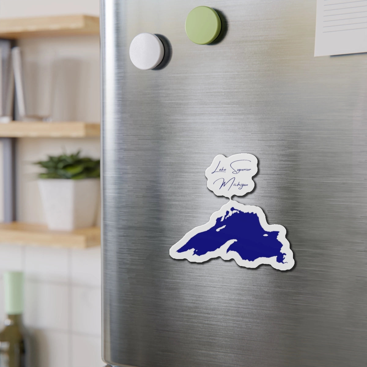 Michigan Lake Superior Die Cut Magnet front position view from context-2 4 x 4.webp