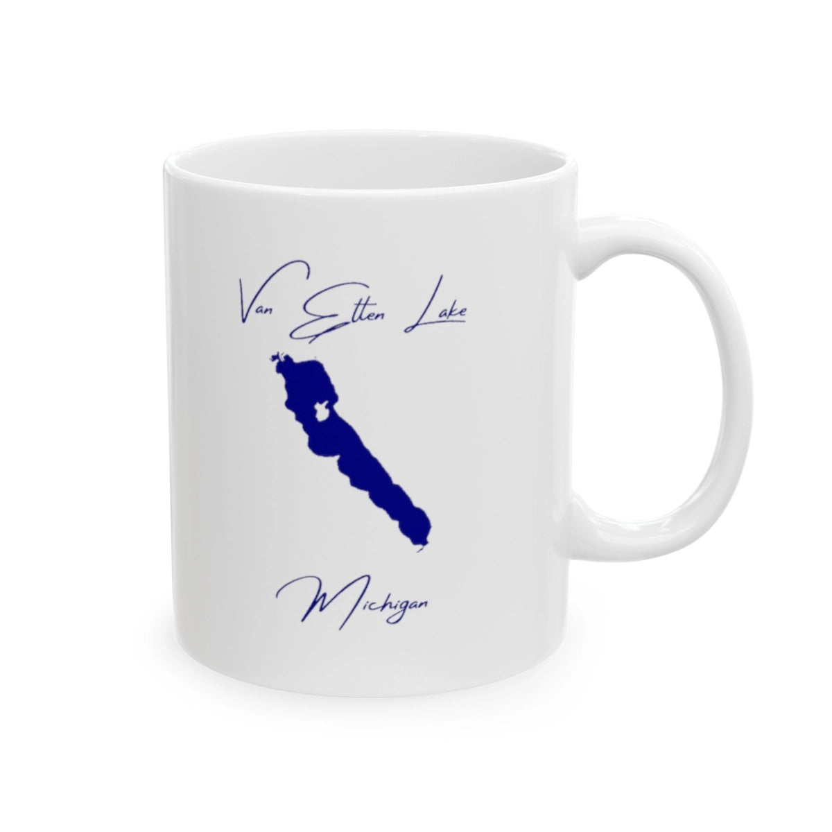Michigan Van Etten Lake Ceramic Mug other position view from right 11oz.webp