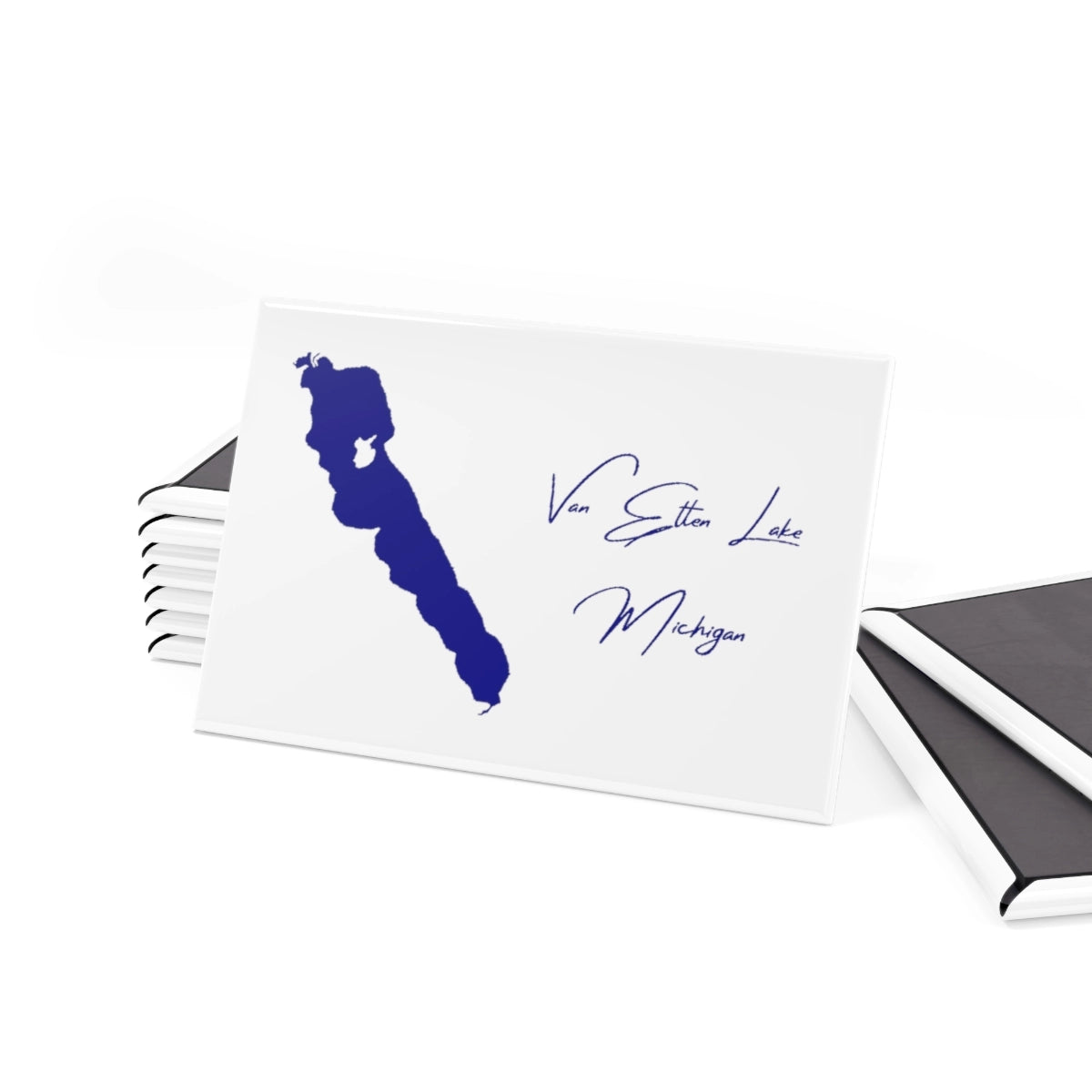 Michigan Van Etten Lake Magnet front position view from set 2 x 3.webp