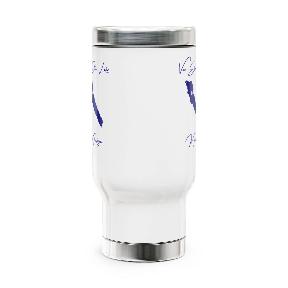 Michigan Van Etten Lake Travel Mug other position view from front 14oz.webp