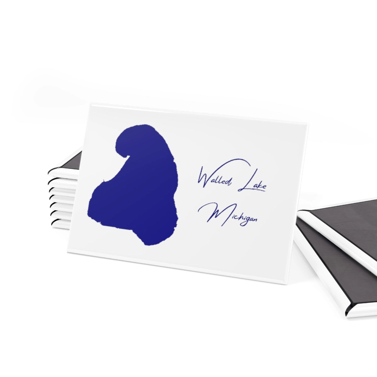 Michigan Walled Lake Magnet front position view from set 2 x 3.webp