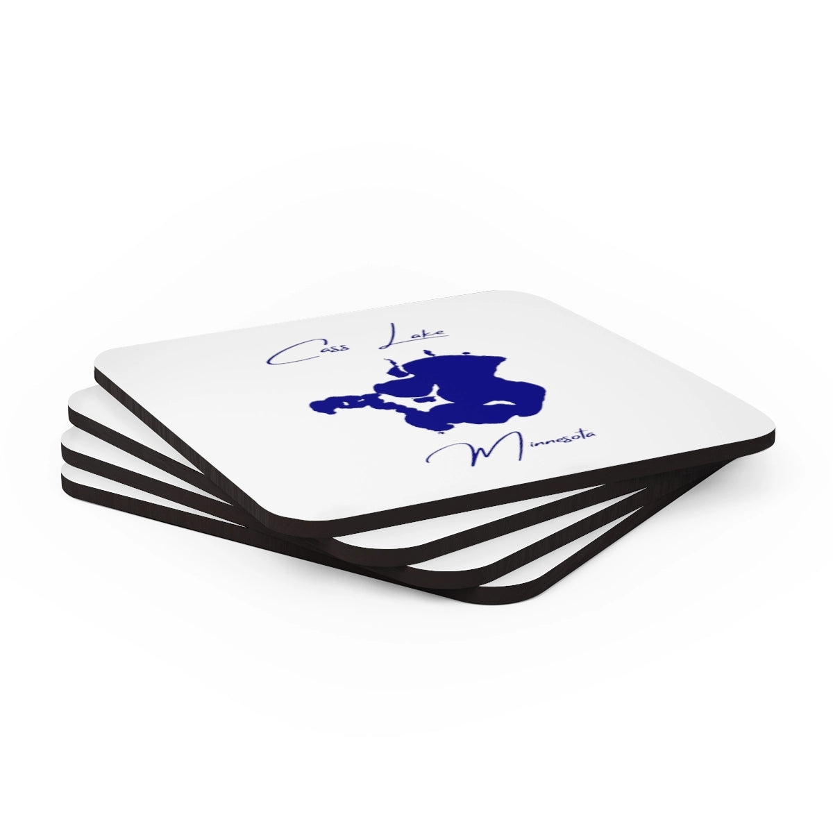 Minnesota Cass Lake Coaster Set front position view from stacked 3.75 x 3.75.webp