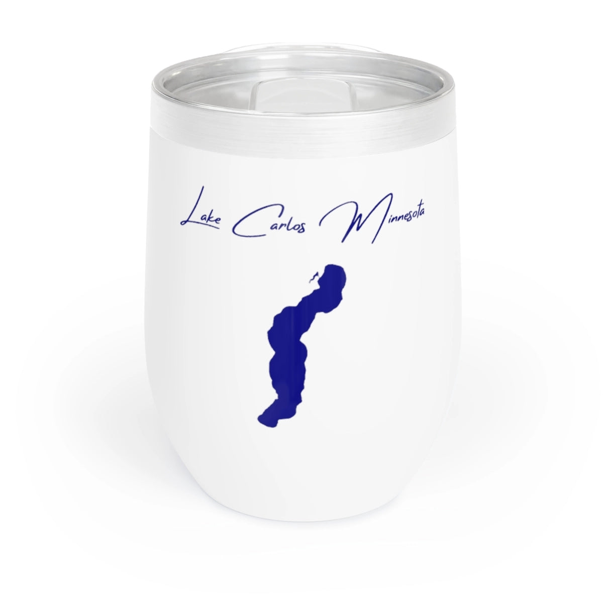 Minnesota Lake Carlos Wine Tumbler front position view from front white.webp