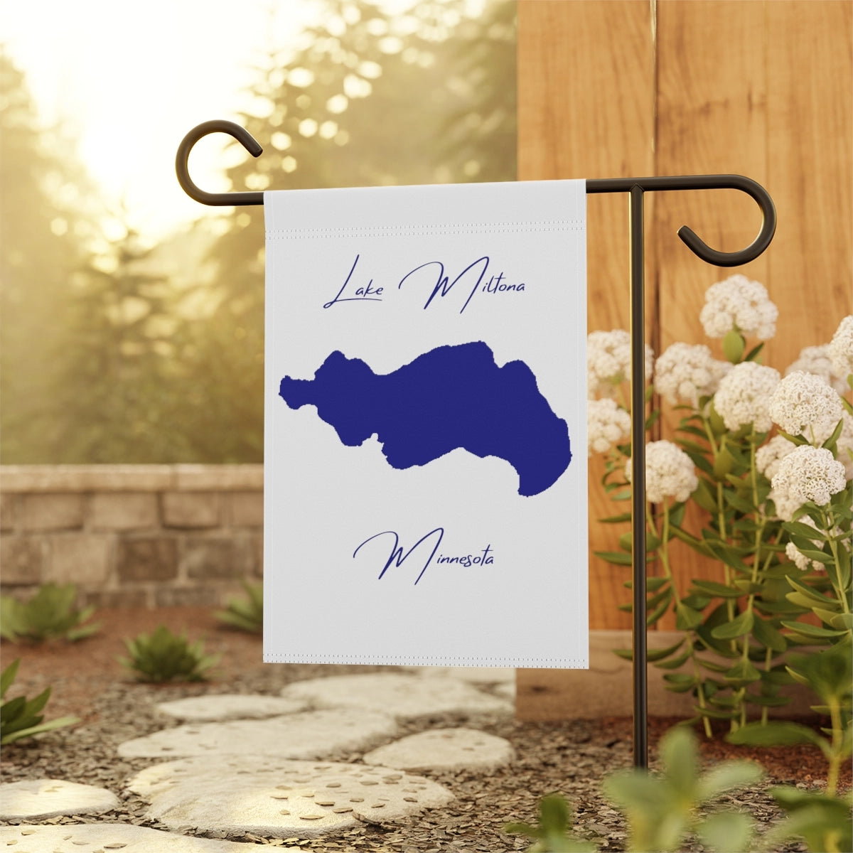 Minnesota Lake Miltona Garden Banner other position view from context-1 12'' x 18''.webp