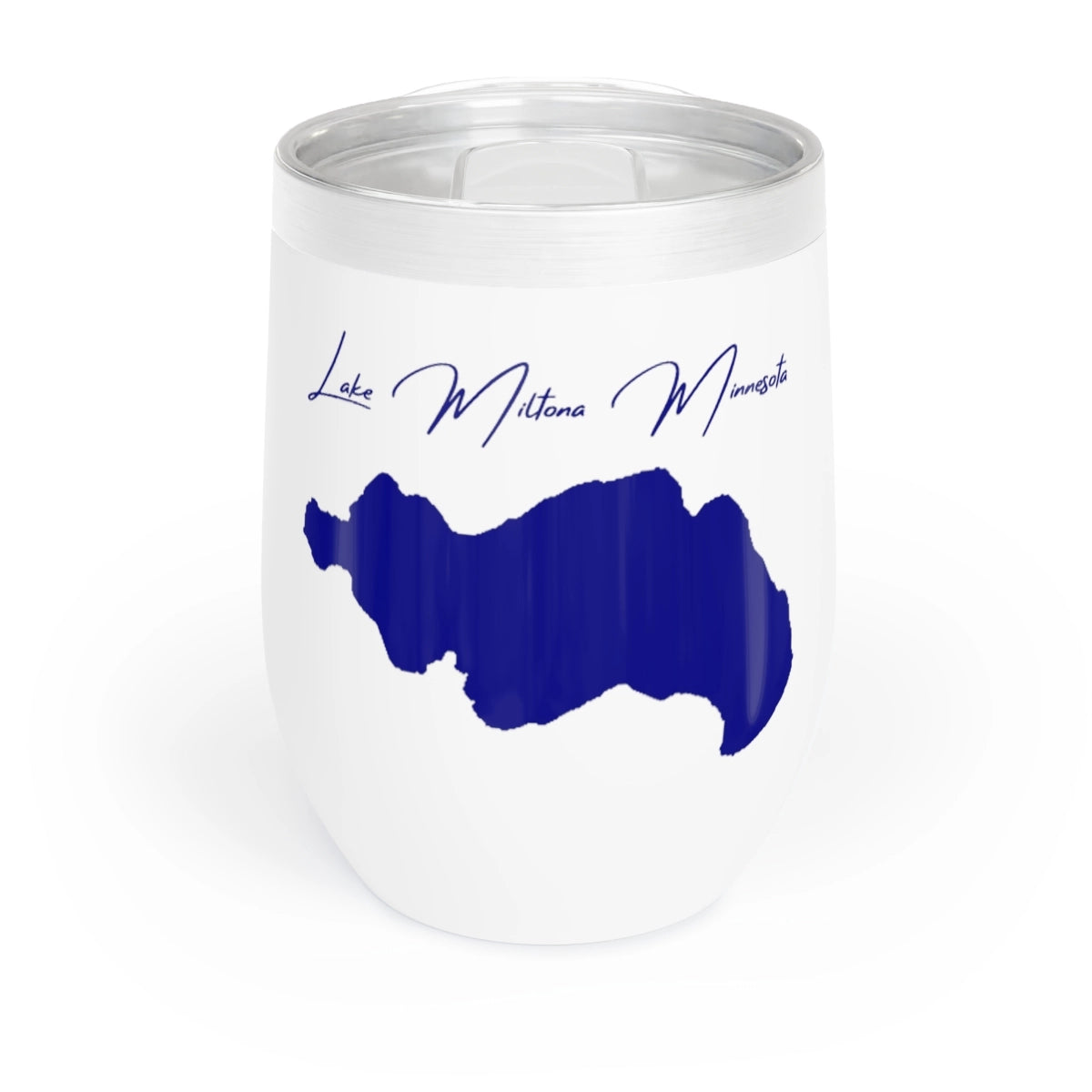 Minnesota Lake Miltona Wine Tumbler front position view from front white.webp