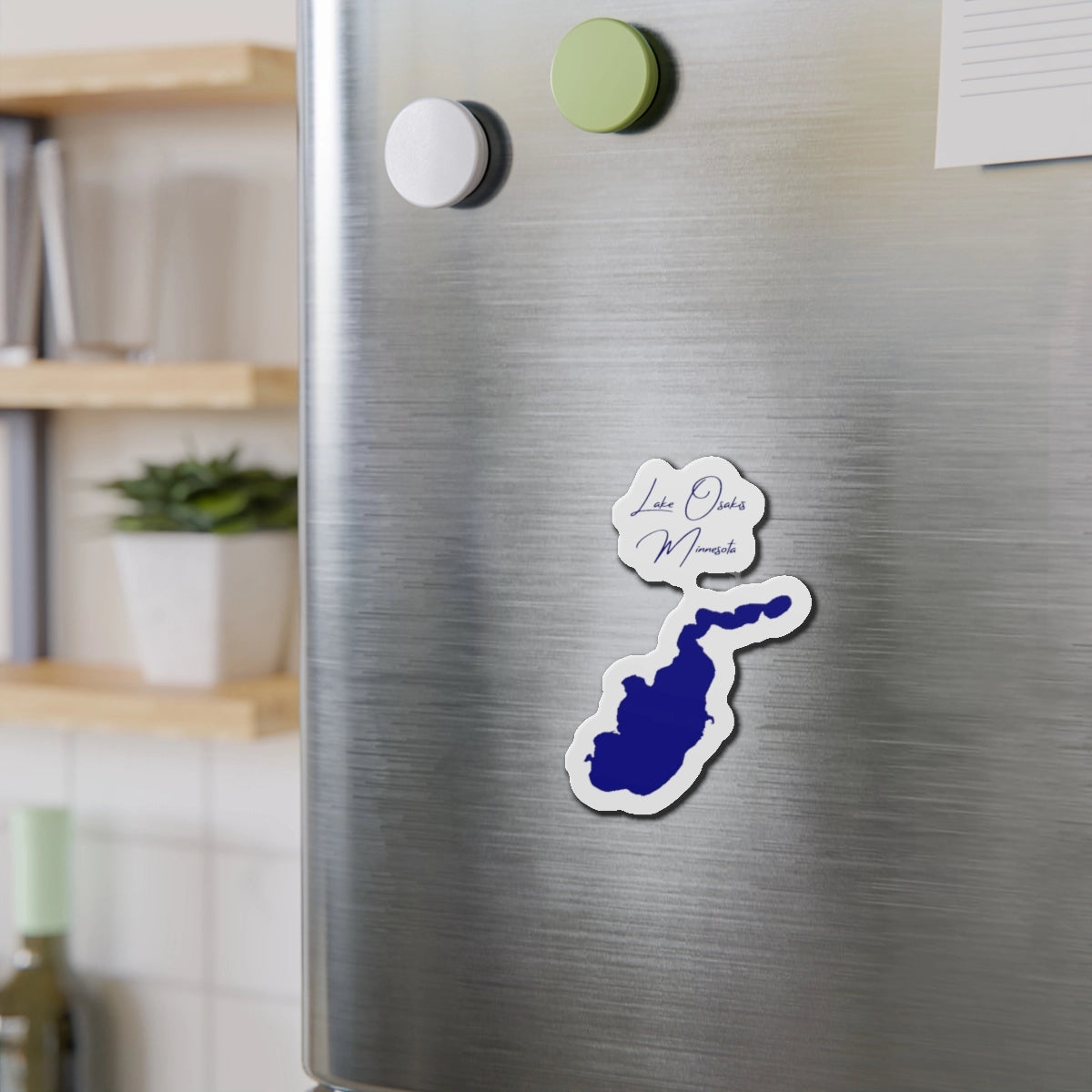 Minnesota Lake Osakis Die Cut Magnet front position view from context-2 4 x 4.webp