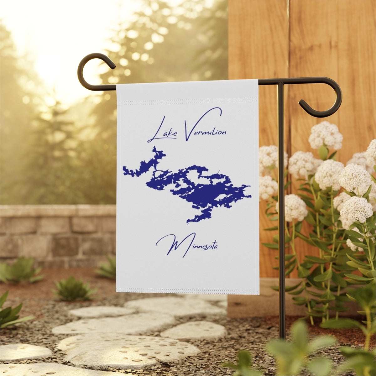 Minnesota Lake Vermilion Garden Banner other position view from context-1 12'' x 18''.webp