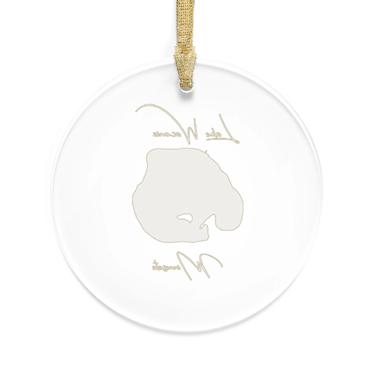 Minnesota Lake Waconia Tree Ornament other position view from back round.webp