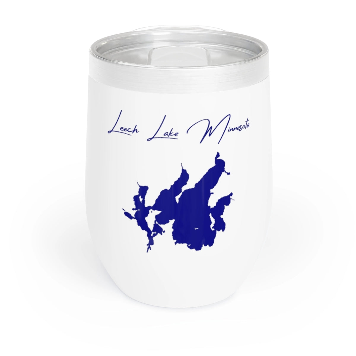 Minnesota Leech Lake Wine Tumbler front position view from front white.webp