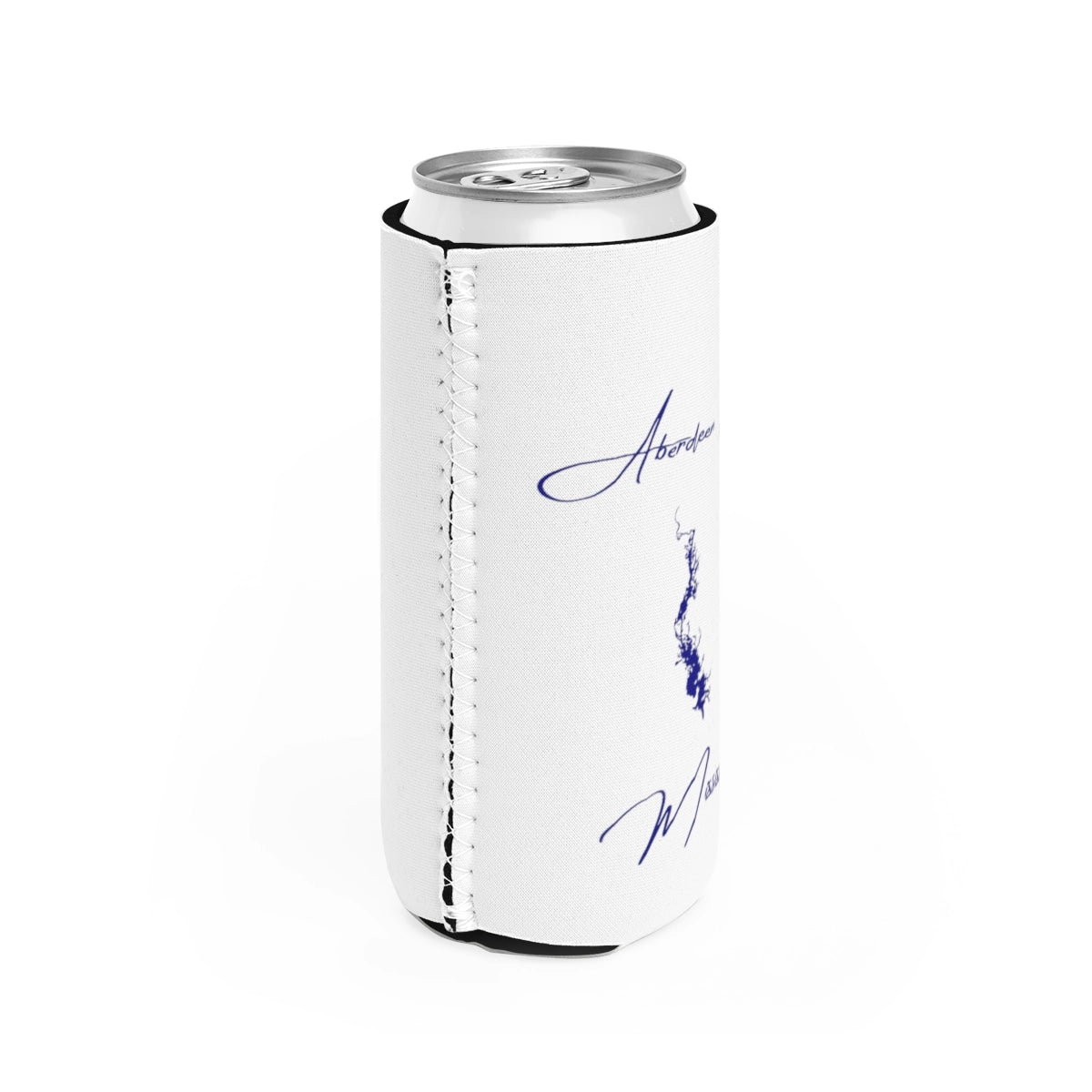 Mississippi Aberdeen Lake Slim Can Koozie all position view from right white.webp