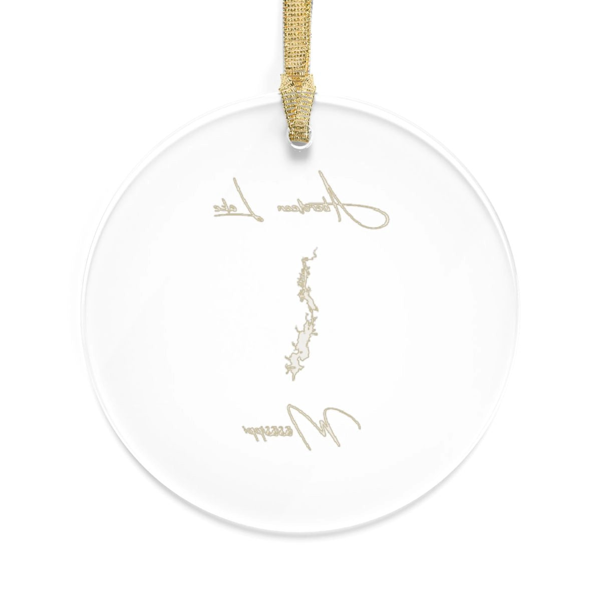 Mississippi Aberdeen Lake Tree Ornament other position view from back round.webp