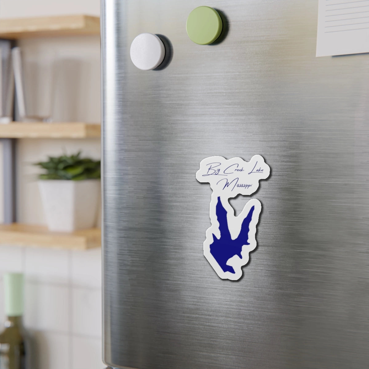 Mississippi Big Creek Lake Die Cut Magnet front position view from context-2 4 x 4.webp