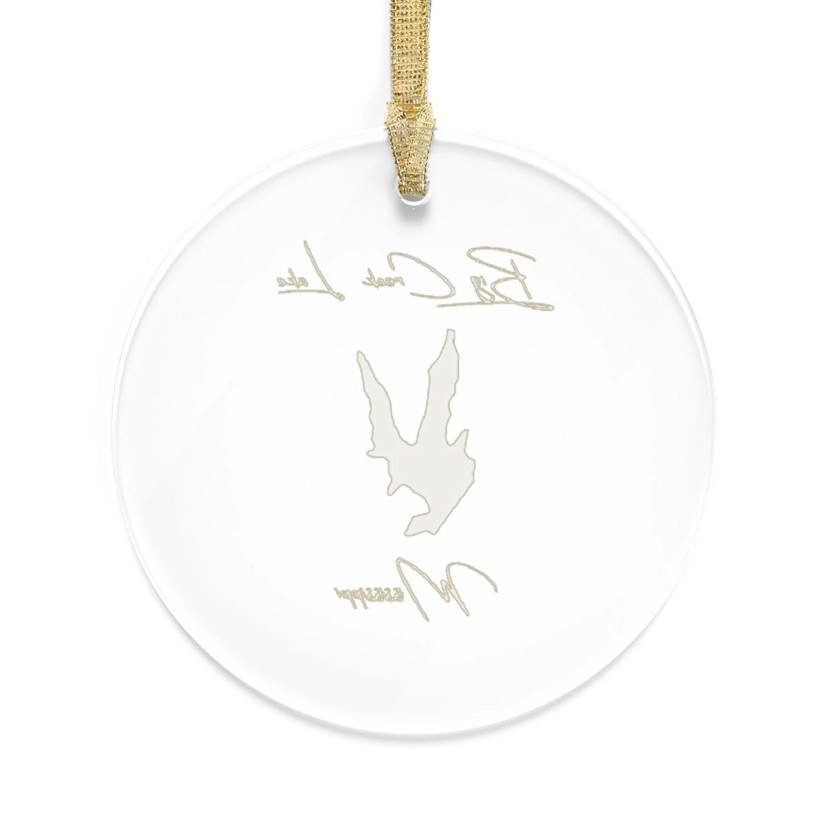 Mississippi Big Creek Lake Tree Ornament other position view from back round.webp