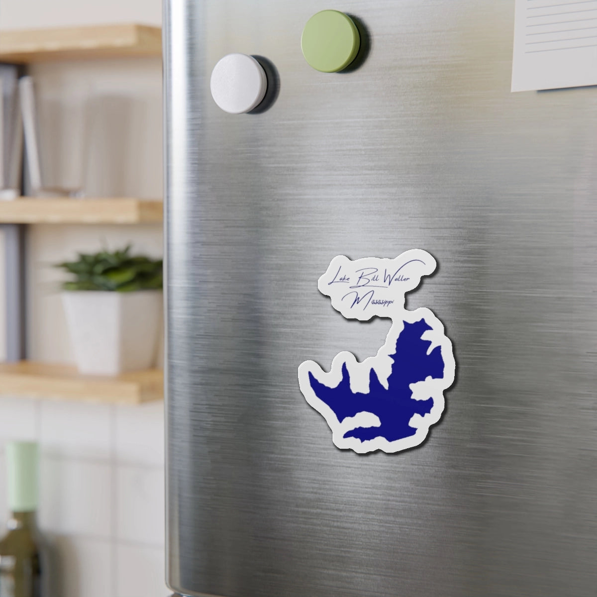 Mississippi Lake Bill Waller Die Cut Magnet front position view from context-2 4 x 4.webp