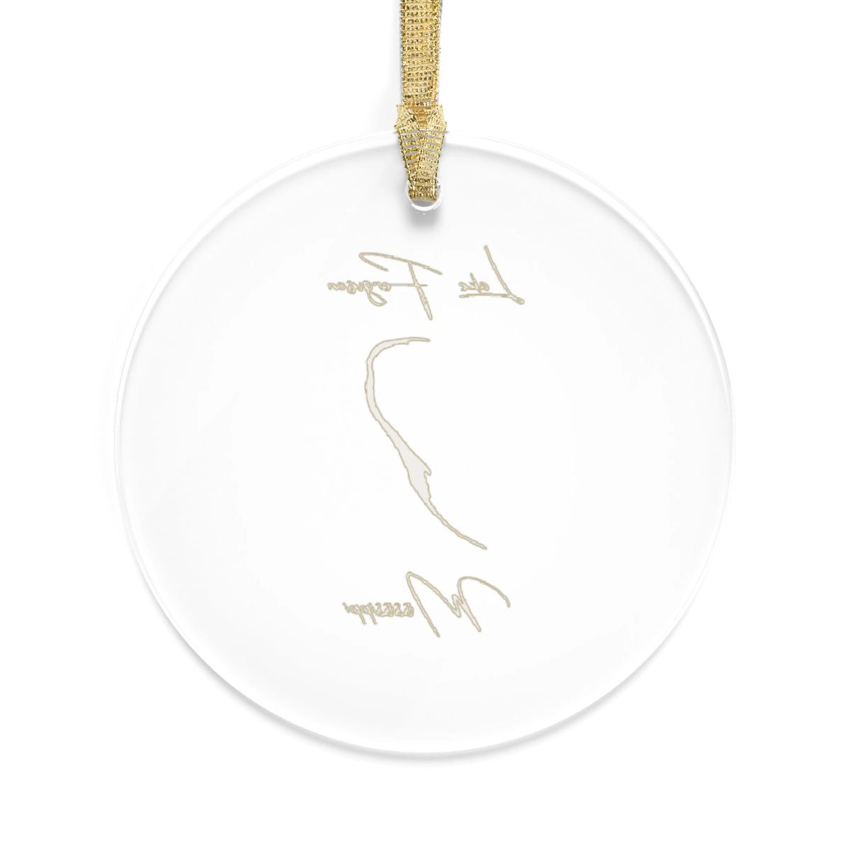 Mississippi Lake Ferguson Tree Ornament other position view from back round.webp