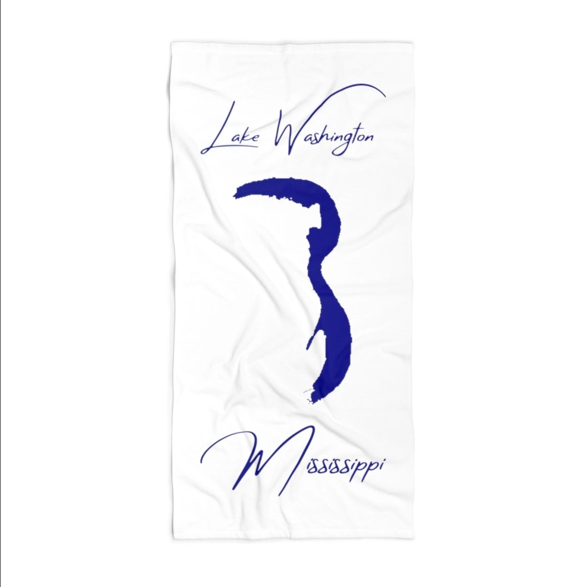 Mississippi Lake Washington Beach Towel front position view from front 36 x 72.webp
