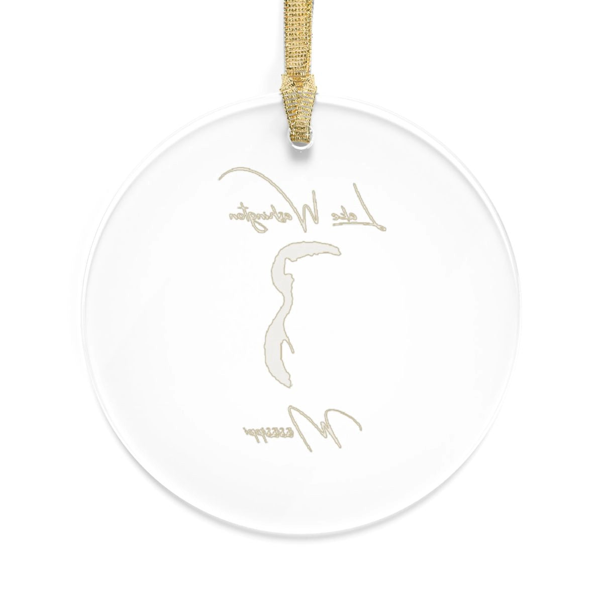 Mississippi Lake Washington Tree Ornament other position view from back round.webp