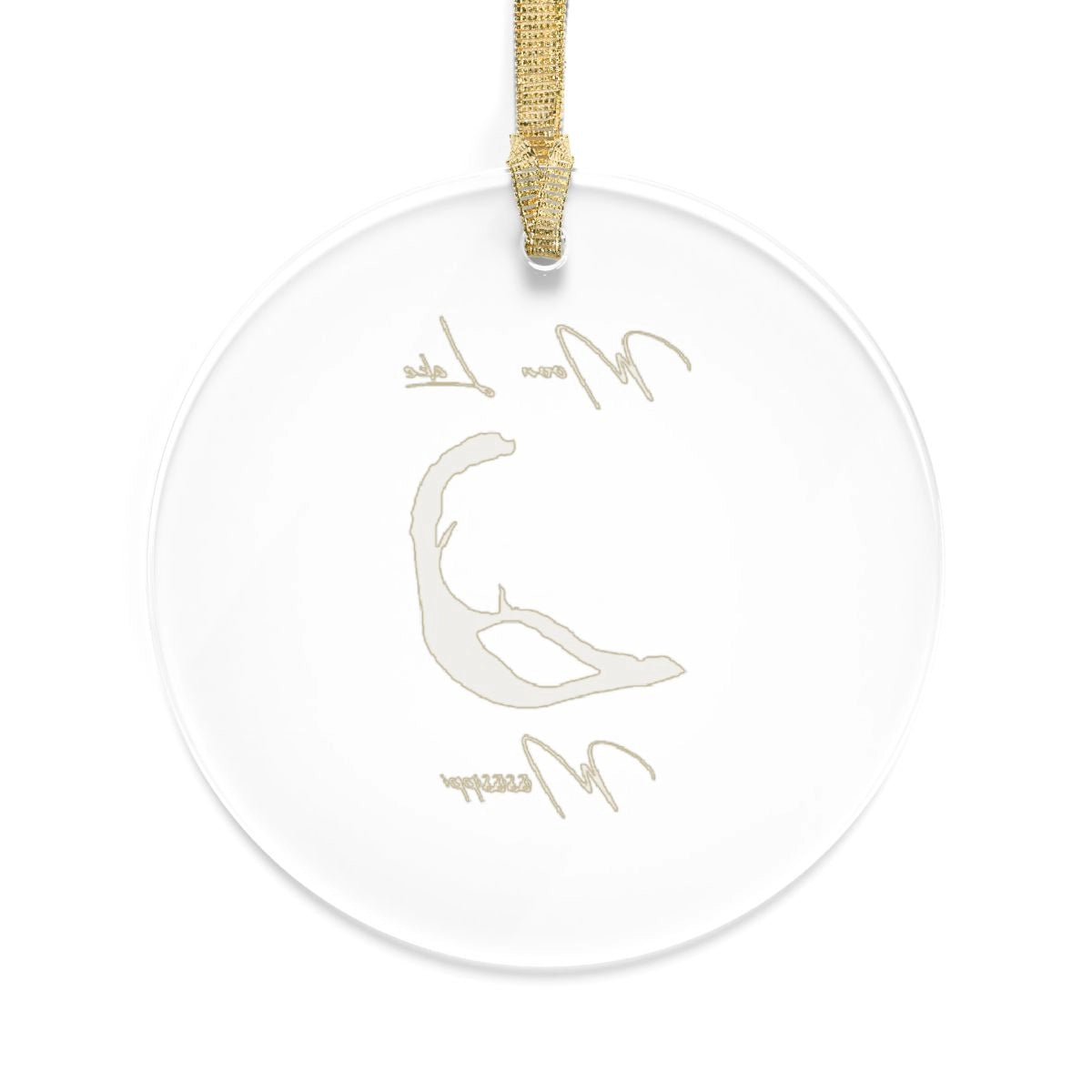 Mississippi Moon Lake Tree Ornament other position view from back round.webp