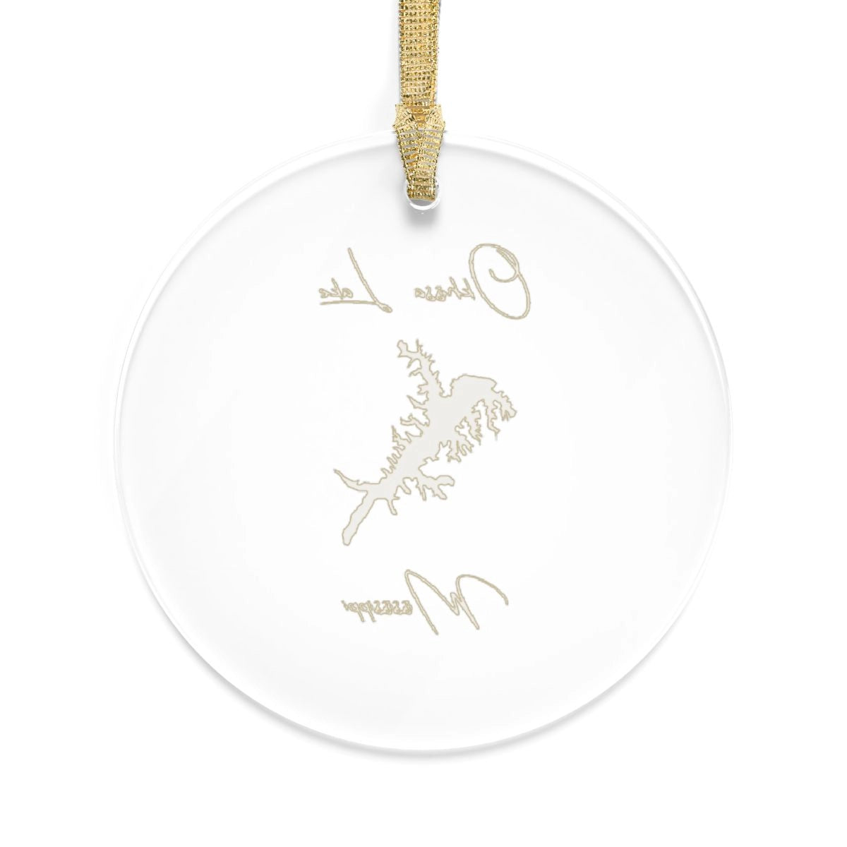 Mississippi Okhissa Lake Tree Ornament other position view from back round.webp