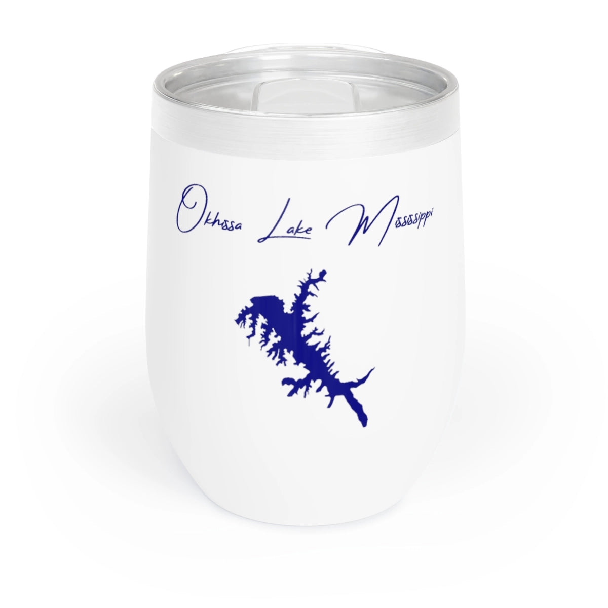 Mississippi Okhissa Lake Wine Tumbler front position view from front white.webp