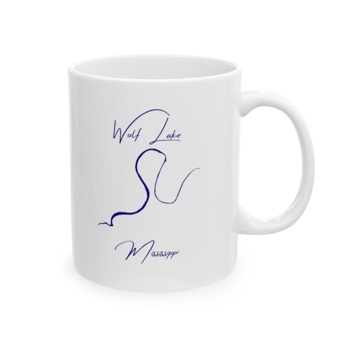 Mississippi Wolf Lake Ceramic Mug other position view from right 11oz.webp