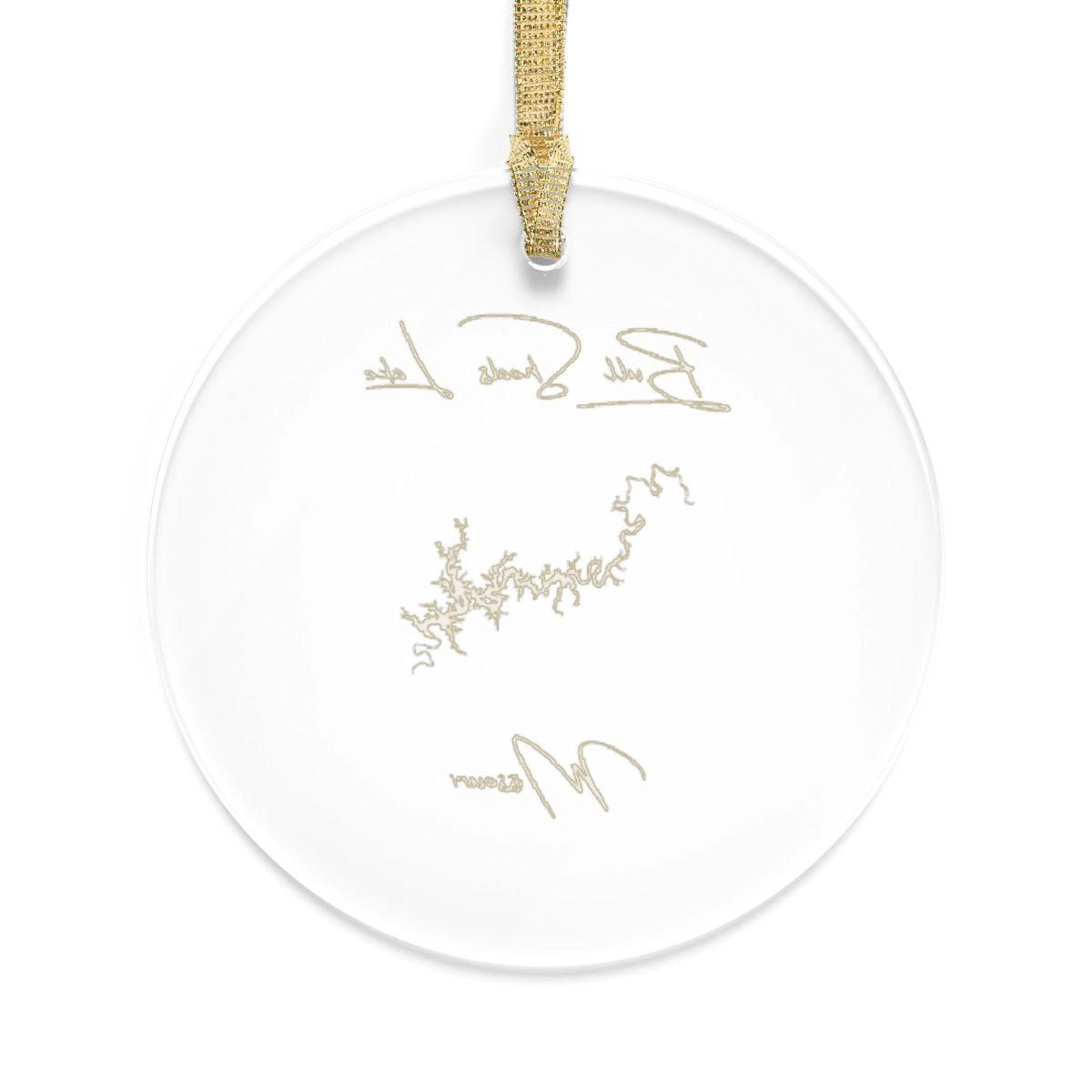 Missouri Bull Shoals Lake Tree Ornament other position view from back round.webp