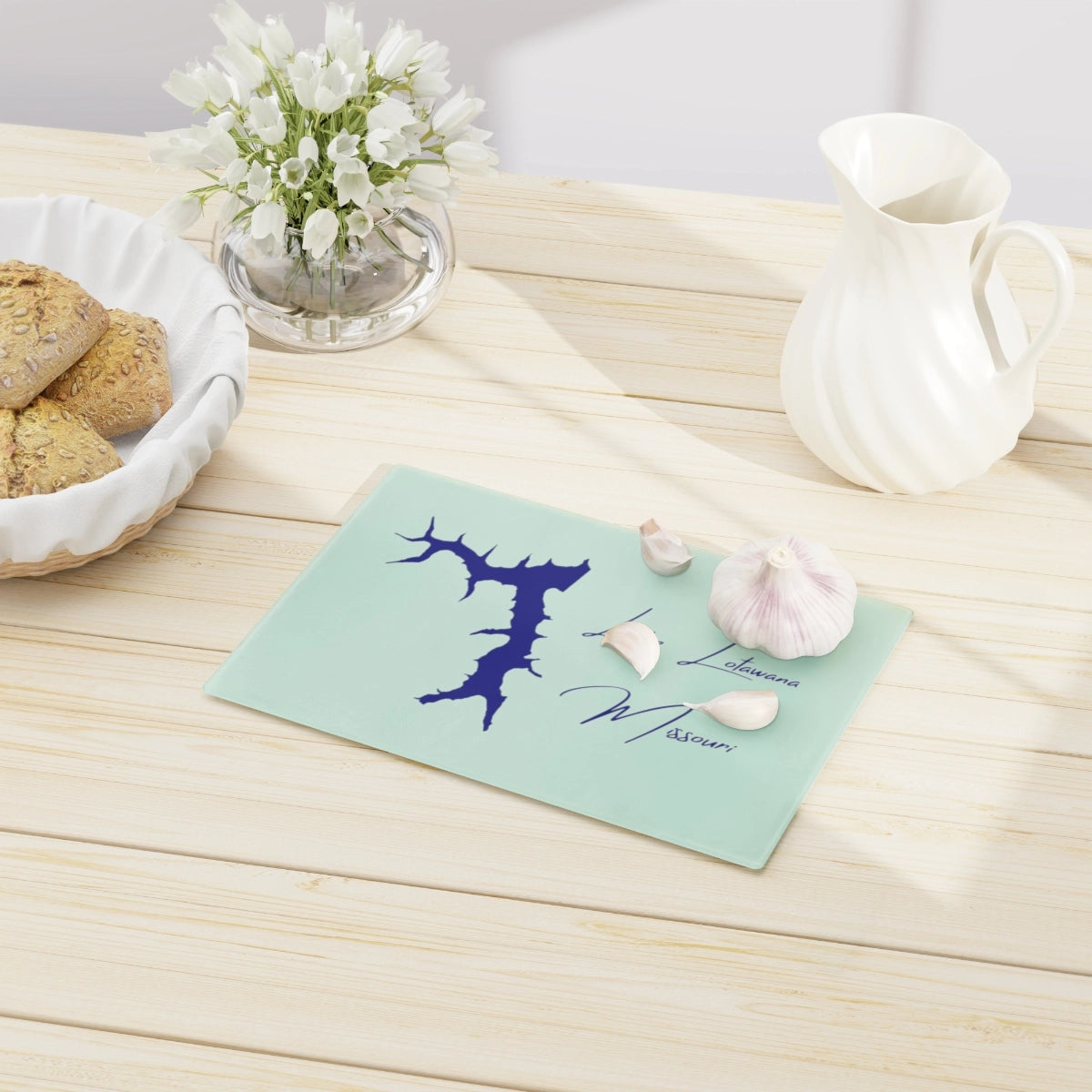 Missouri Lake Lotawana Cutting Board other position view from context-1 small.webp