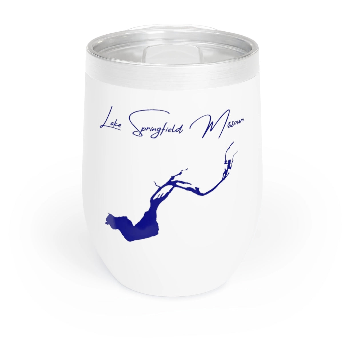 Missouri Lake Springfield Wine Tumbler front position view from front white.webp