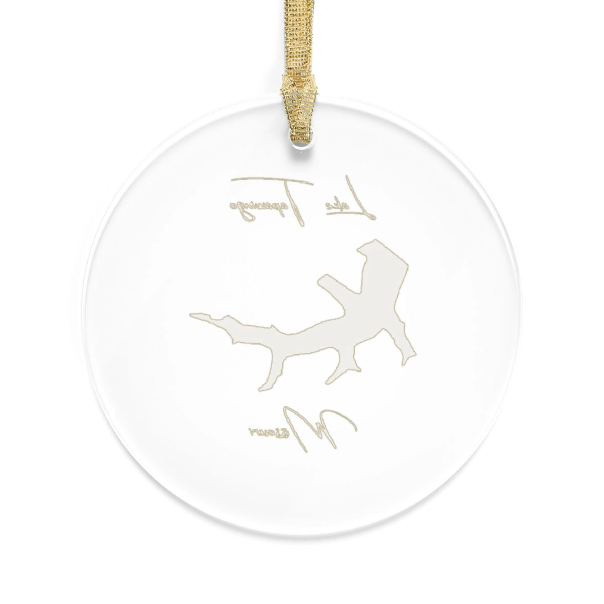 Missouri Lake Tapawingo Tree Ornament other position view from back round.webp