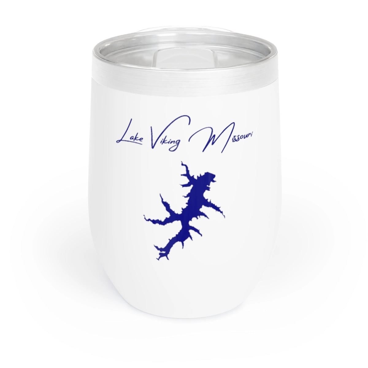 Missouri Lake Viking Wine Tumbler front position view from front white.webp