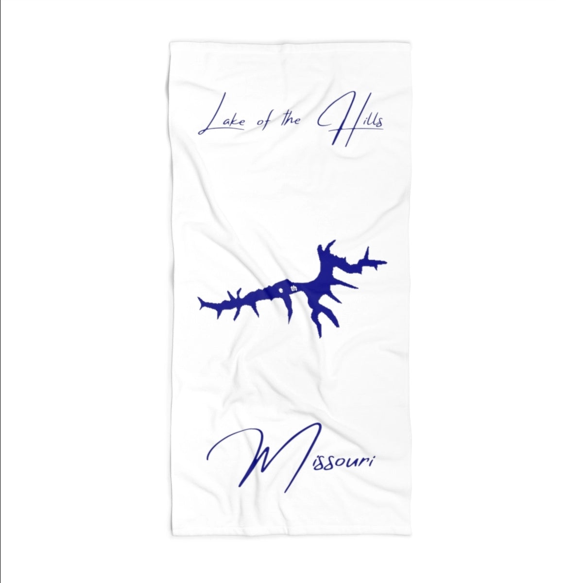 Missouri Lake of the Hills Beach Towel front position view from front 36 x 72.webp