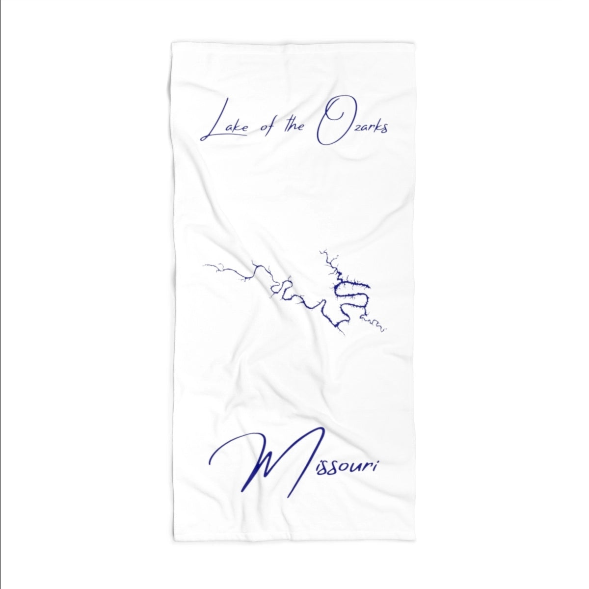 Missouri Lake of the Ozarks Beach Towel front position view from front 36 x 72.webp