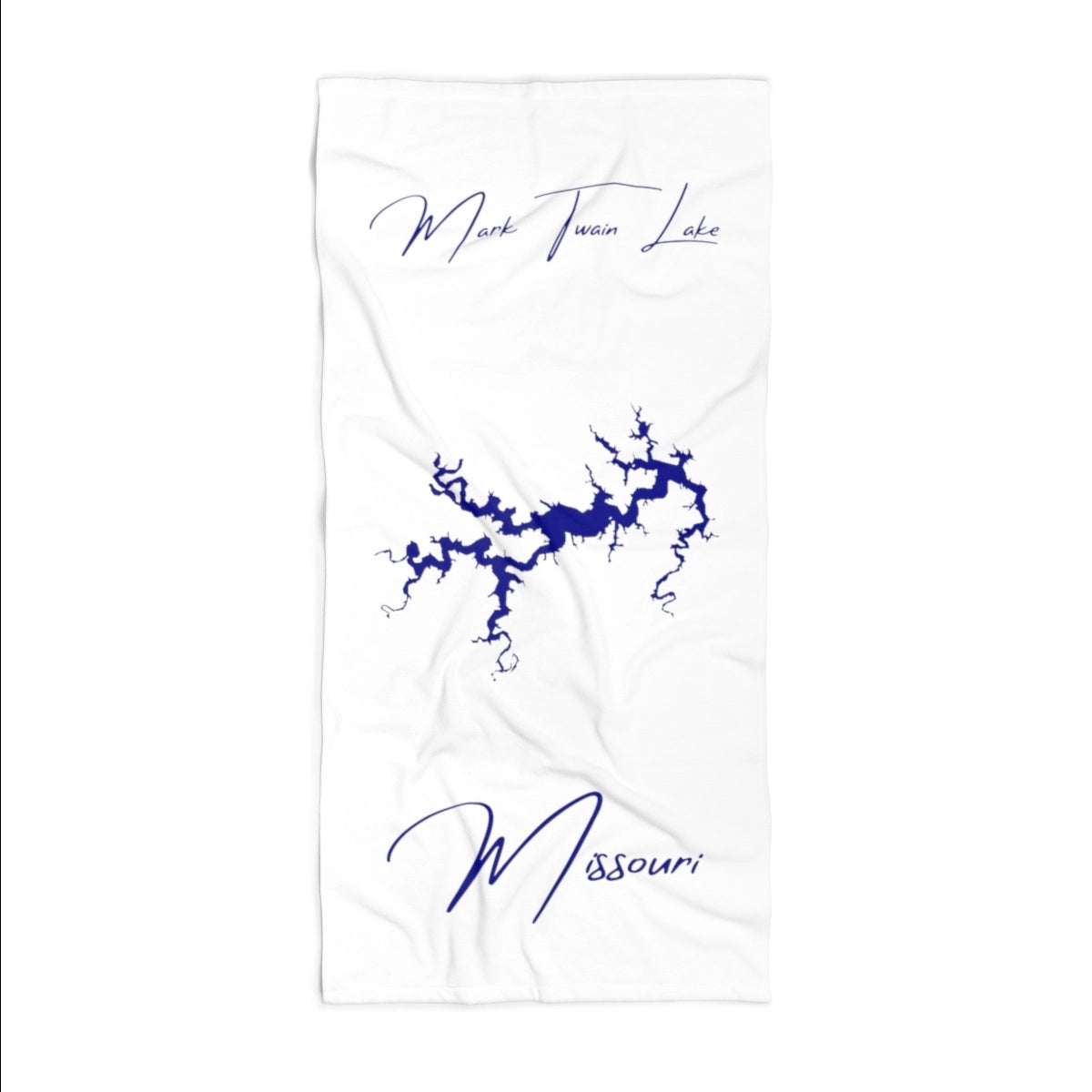 Missouri Mark Twain Lake Beach Towel front position view from front 36 x 72.webp