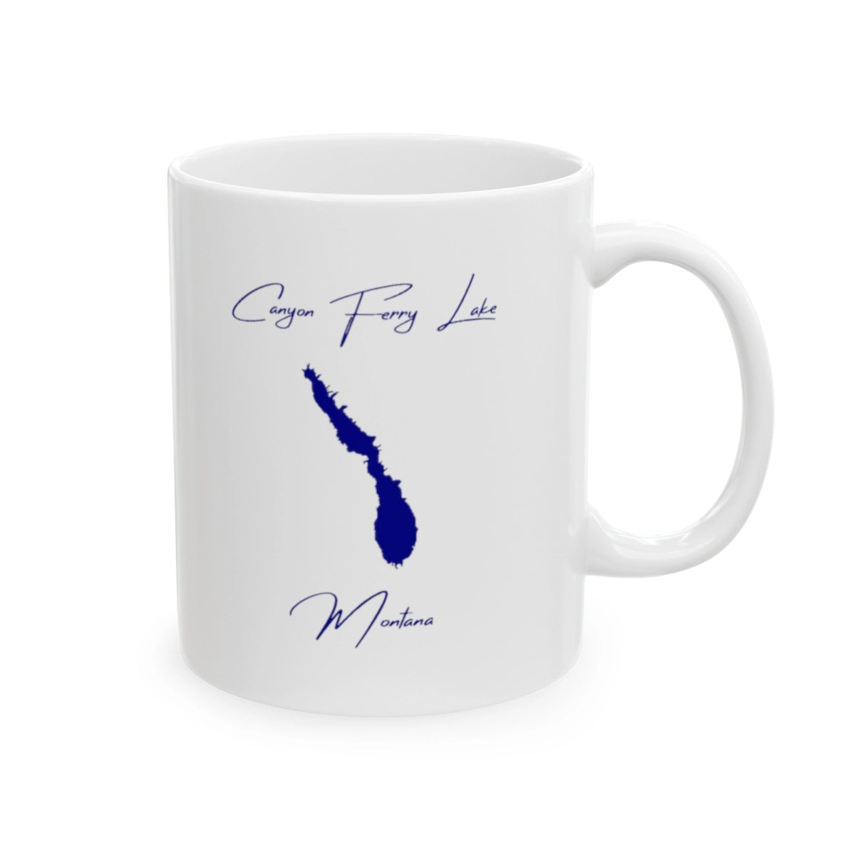 Montana Canyon Ferry Lake Ceramic Mug other position view from right 11oz.webp