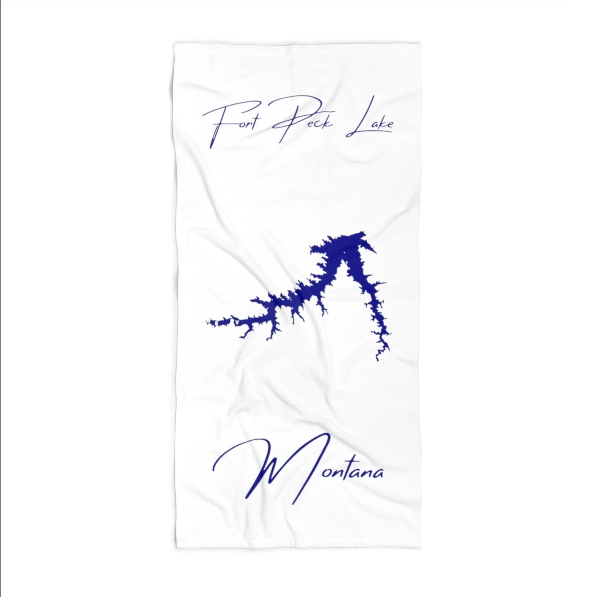 Montana Fort Peck Lake Beach Towel front position view from front 36 x 72.webp