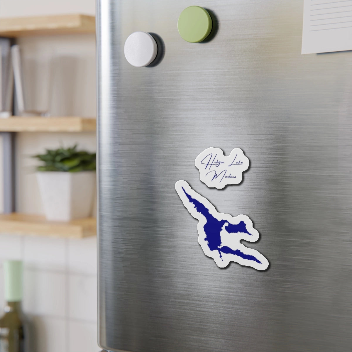 Montana Hebgen Lake Die Cut Magnet front position view from context-2 4 x 4.webp