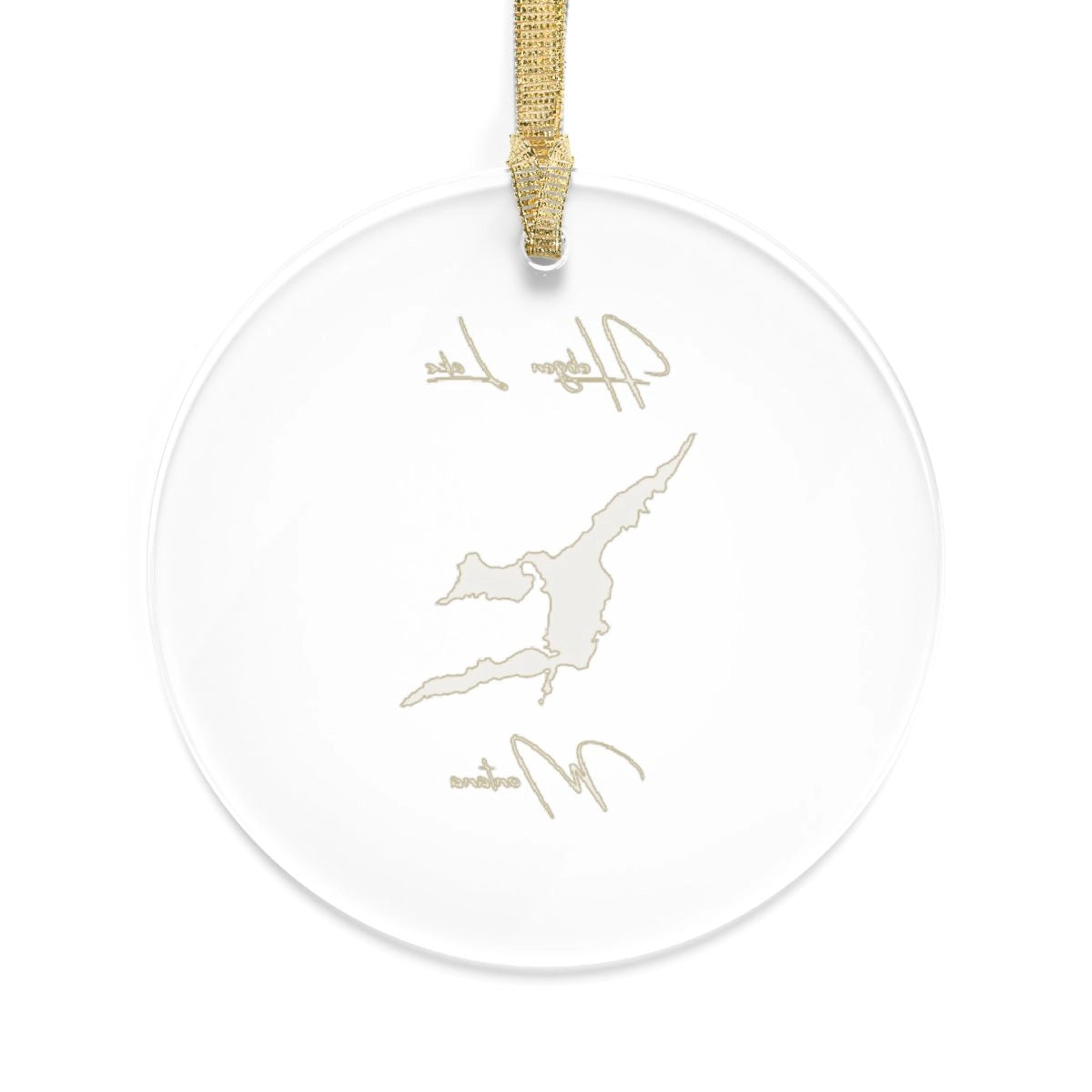 Montana Hebgen Lake Tree Ornament other position view from back round.webp