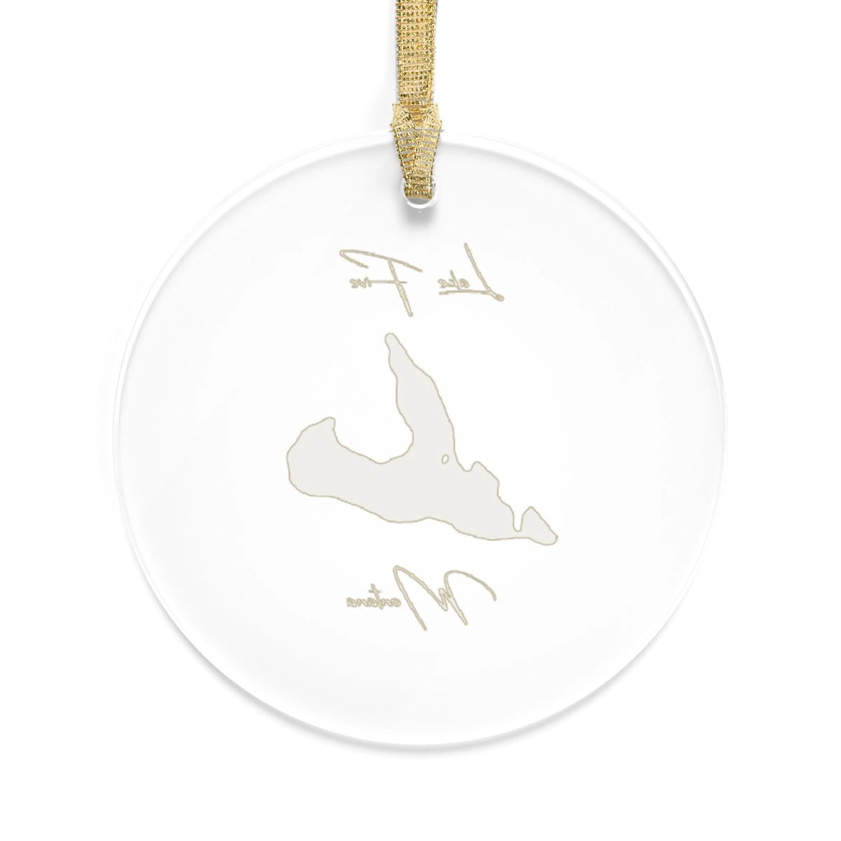Montana Lake Five Tree Ornament other position view from back round.webp