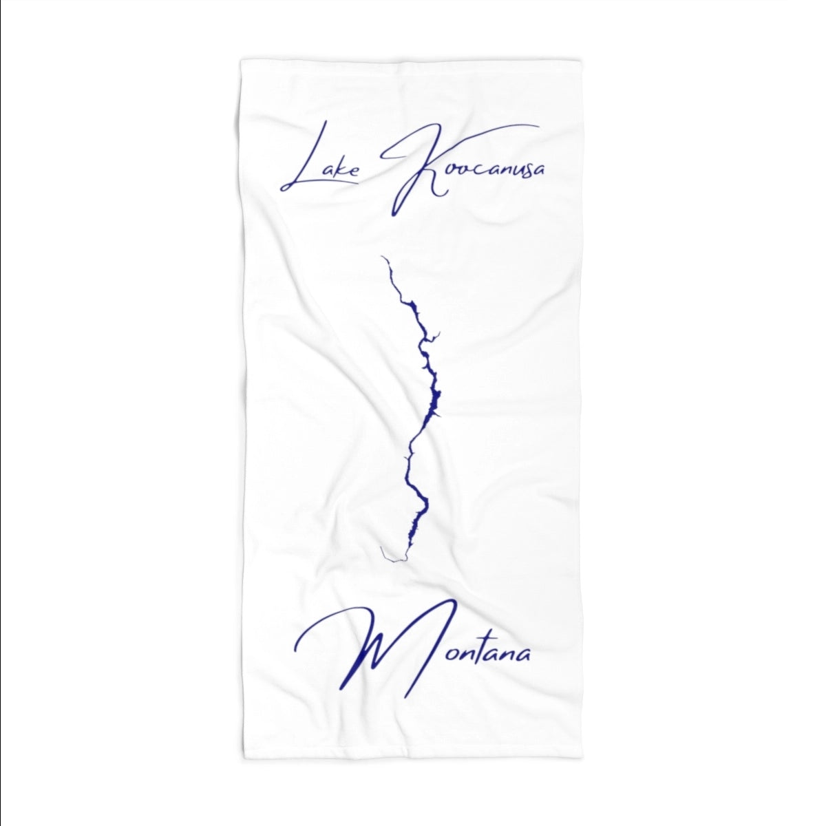 Montana Lake Koocanusa Beach Towel front position view from front 36 x 72.webp