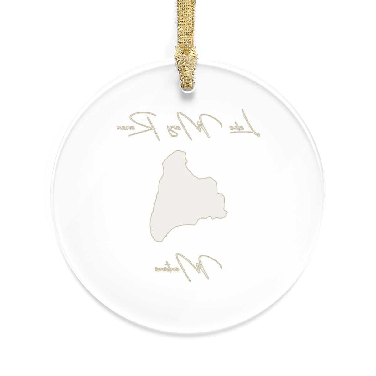 Montana Lake Mary Ronan Tree Ornament other position view from back round.webp