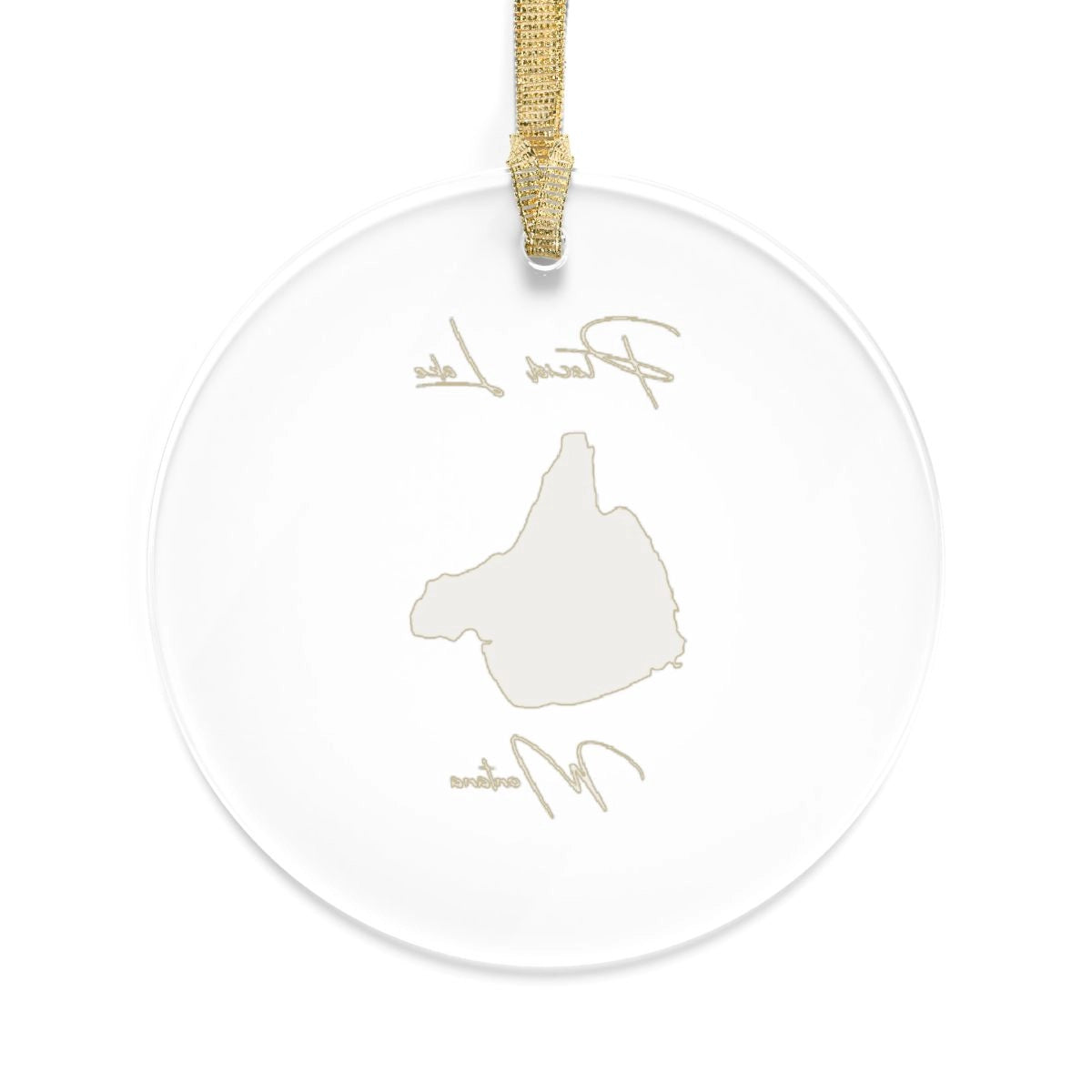 Montana Placid Lake Tree Ornament other position view from back round.webp