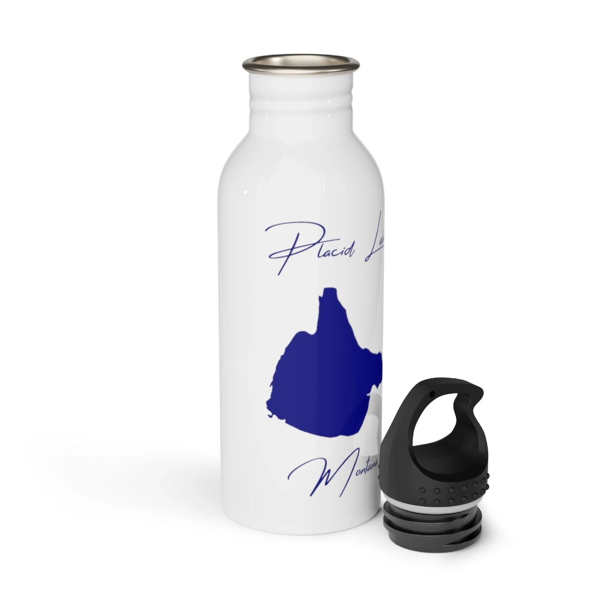 Montana Placid Lake Water bottle other position view from open white.webp