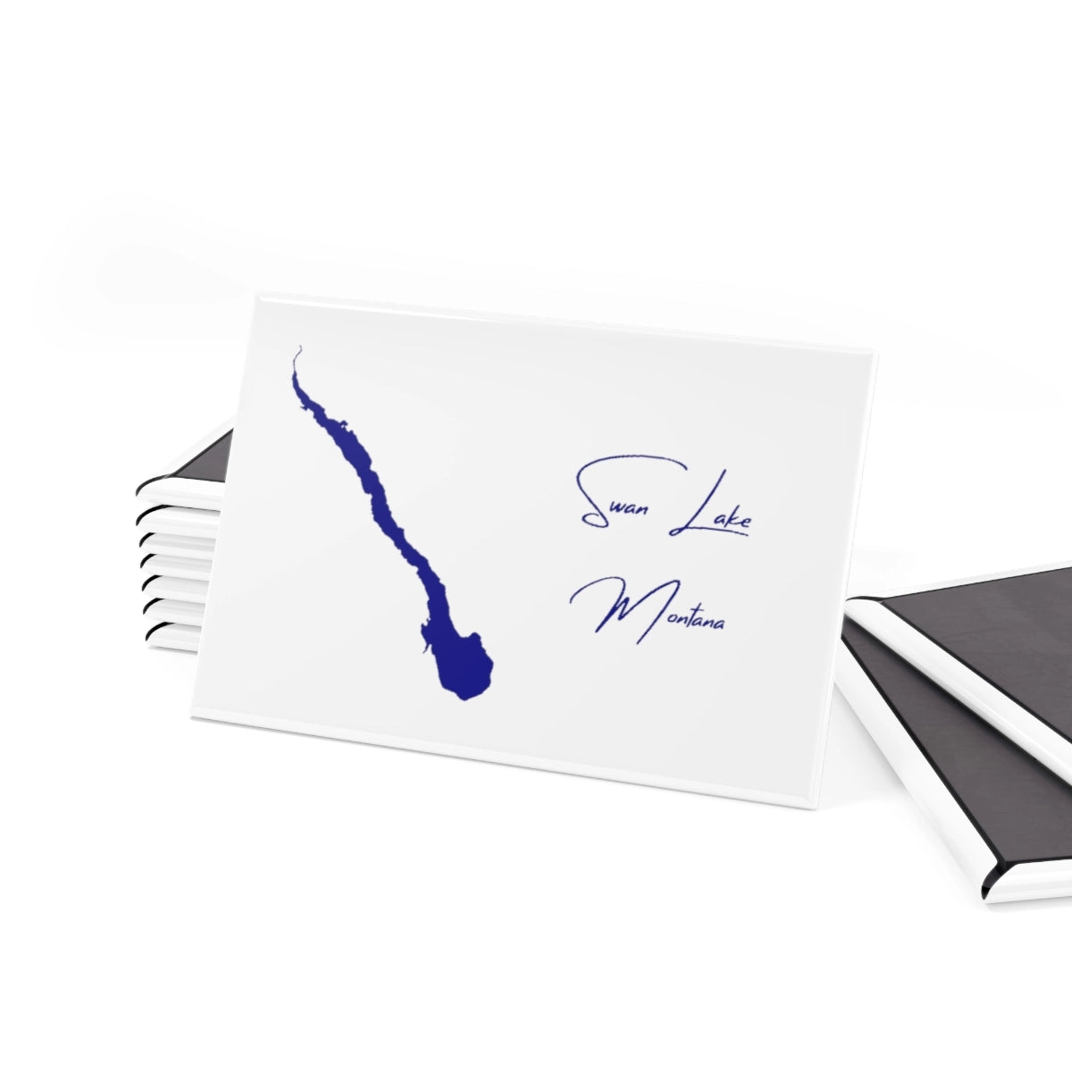 Montana Swan Lake Magnet front position view from set 2 x 3.webp