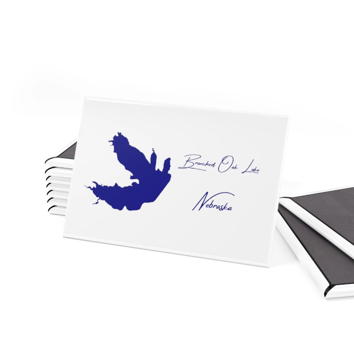 Nebraska Branched Oak Lake Magnet front position view from set 2 x 3.webp