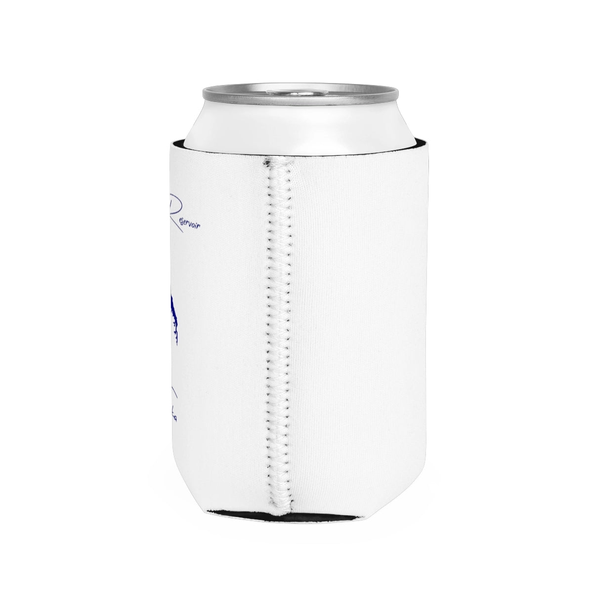 Nebraska Elwood Reservoir Can Koozie all position view from right white.webp