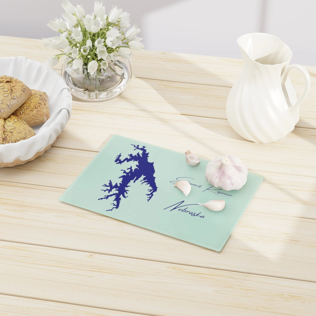 Nebraska Elwood Reservoir Cutting Board other position view from context-1 small.webp