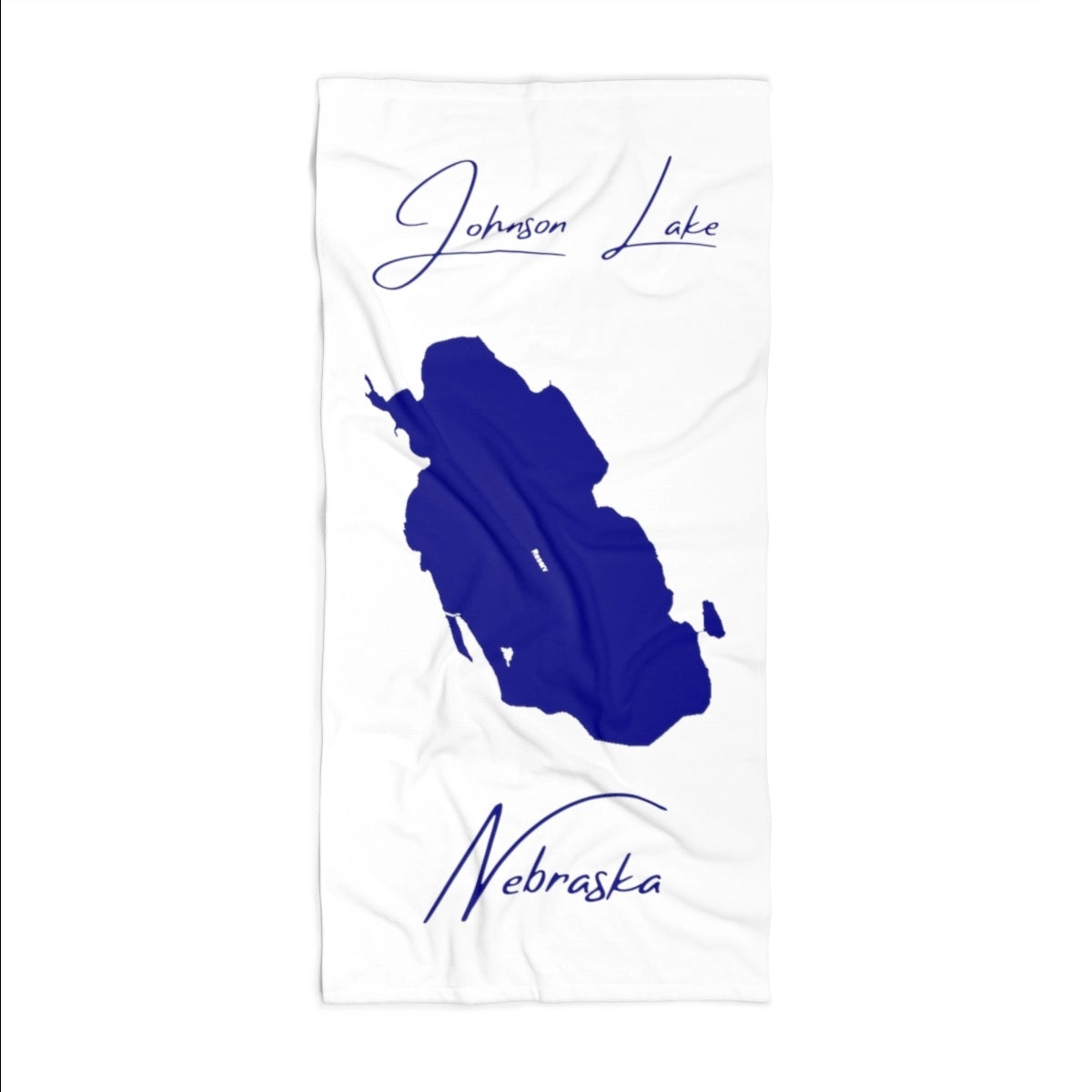 Nebraska Johnson Lake Beach Towel front position view from front 36 x 72.webp