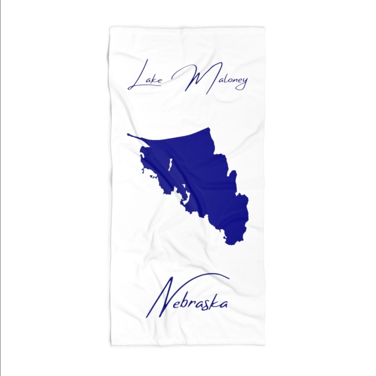 Nebraska Lake Maloney Beach Towel front position view from front 36 x 72.webp