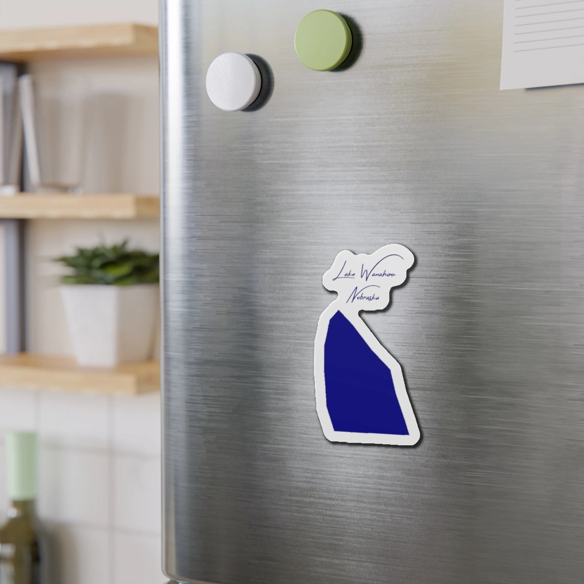 Nebraska Lake Wanahoo Die Cut Magnet front position view from context-2 4 x 4.webp